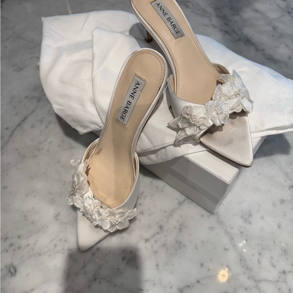 White Floral Women's Heels